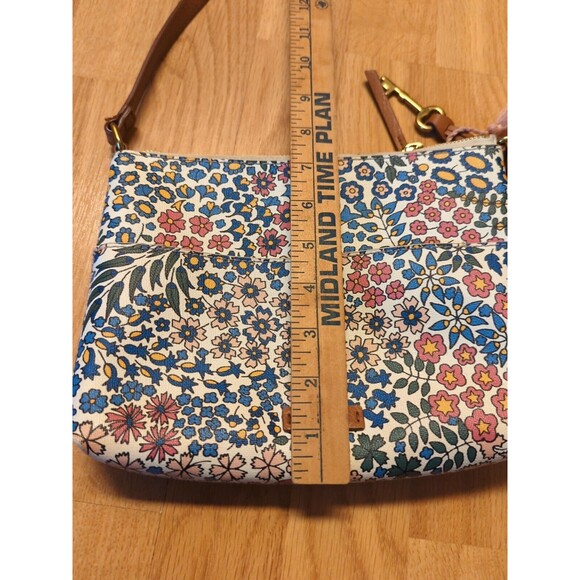 Fossil Fiona Crossbody PVC Bag Purse Printed Floral Zip Adjustable Zip Pockets - Picture 10 of 12